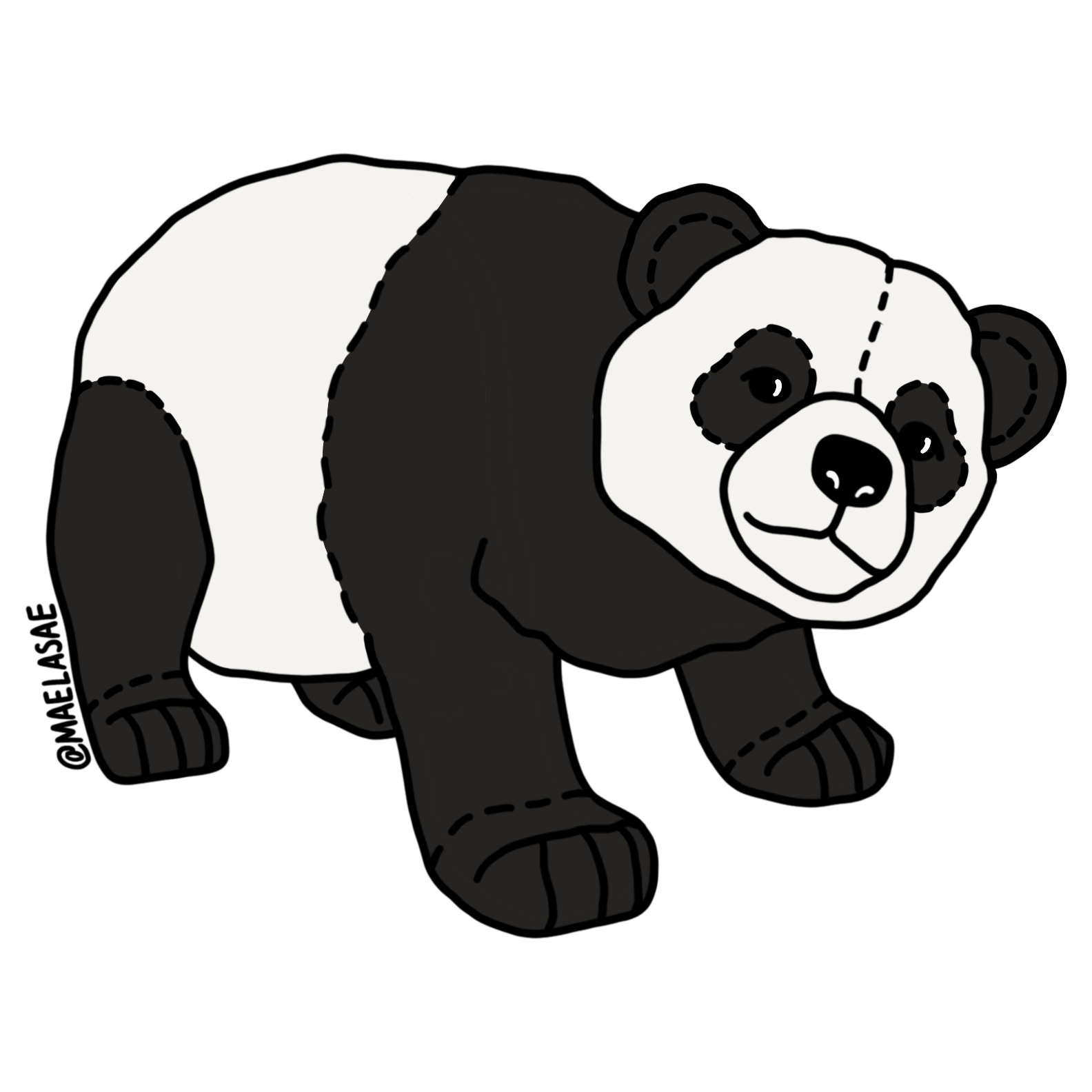 Panda elegante Small para colorir by PoccnnIndustriesPT on DeviantArt