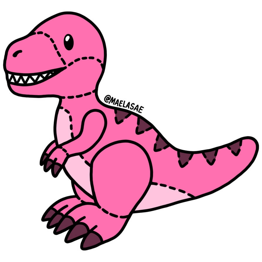 Pink T-Rex Plush by maelasae on DeviantArt