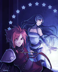 Pixie and Elvynn by auroreblackcat