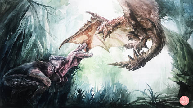 MHW watercolor painting #1
