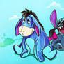 Eeyore X Stitch - Blue Paper