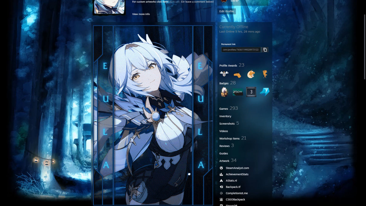 Eula - Genshin Impact - Steam Artwork Design by AraRc99 on DeviantArt