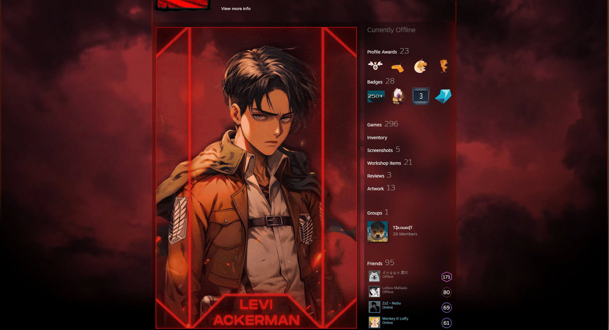Levi Ackerman - Snk - Steam Artwork Design by AraRc99 on DeviantArt