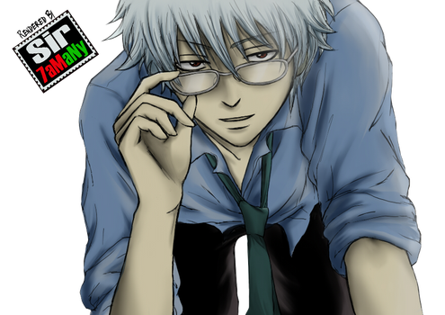 Gintoki With spectacles Render