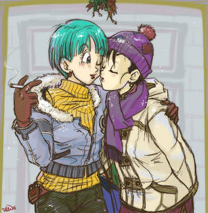 Bulma x Chichi: Mistletoe