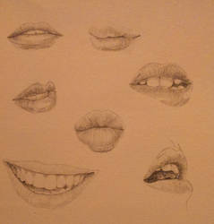 Female lips practice