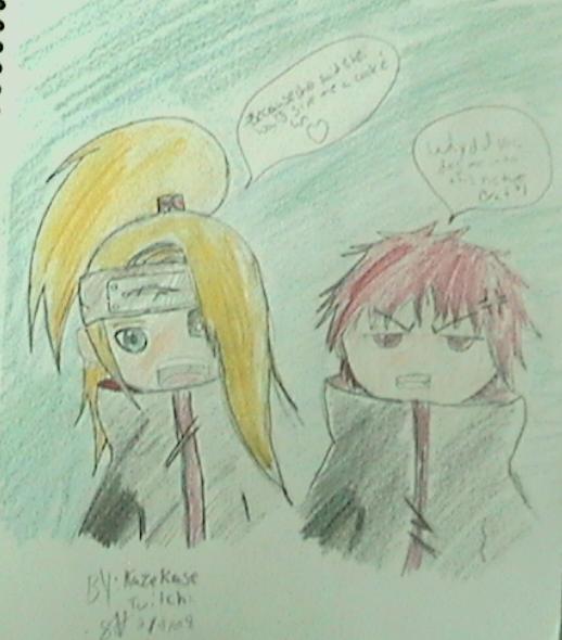 Chibi Deidara and Sasori