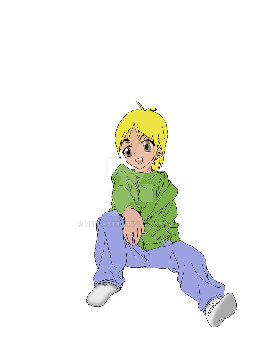 Anime Boy Sitting Finished By Nekokat89 On Deviantart