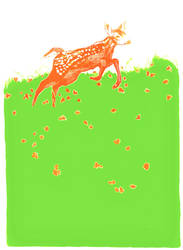 jumping deer