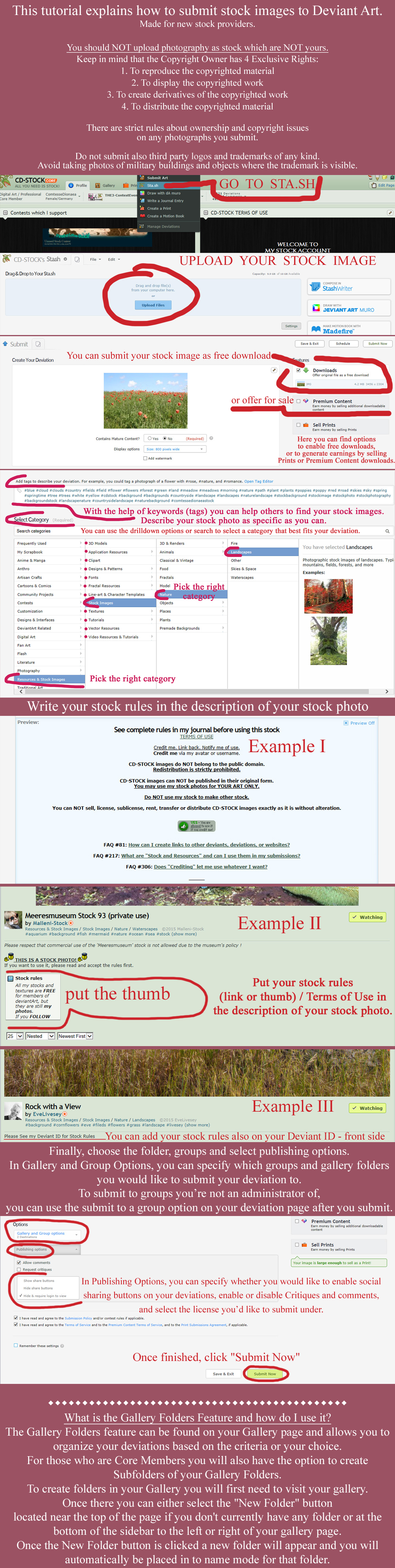 How to submit stock photos to DeviantArt