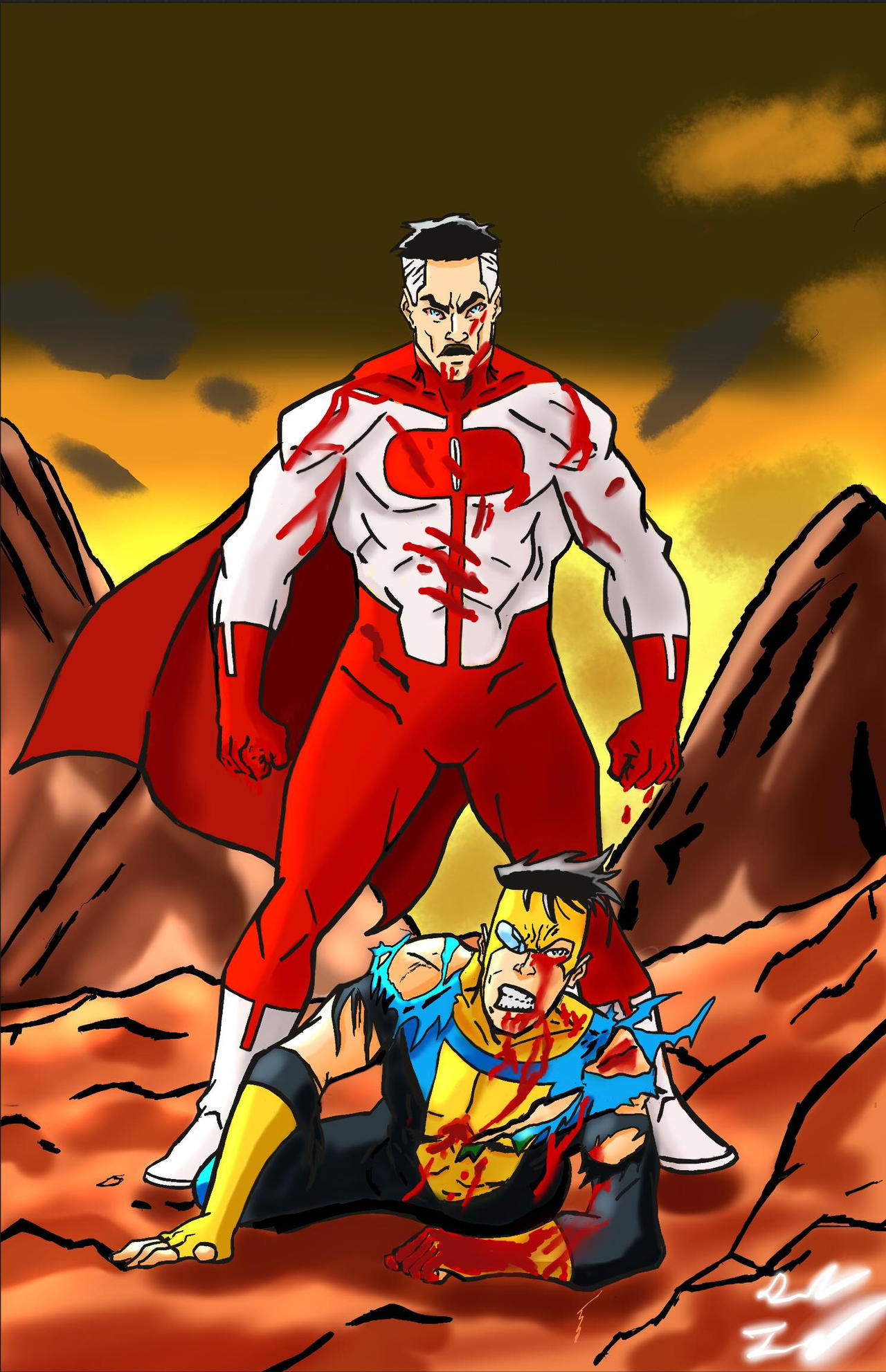 Invincible Vs Omni Man By Dtennartwork On DeviantArt invincible-vs-omni-man-by-dtennartwork-on-deviantart
