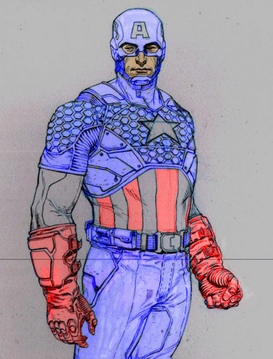 Captain America Marvel NOW colored costume