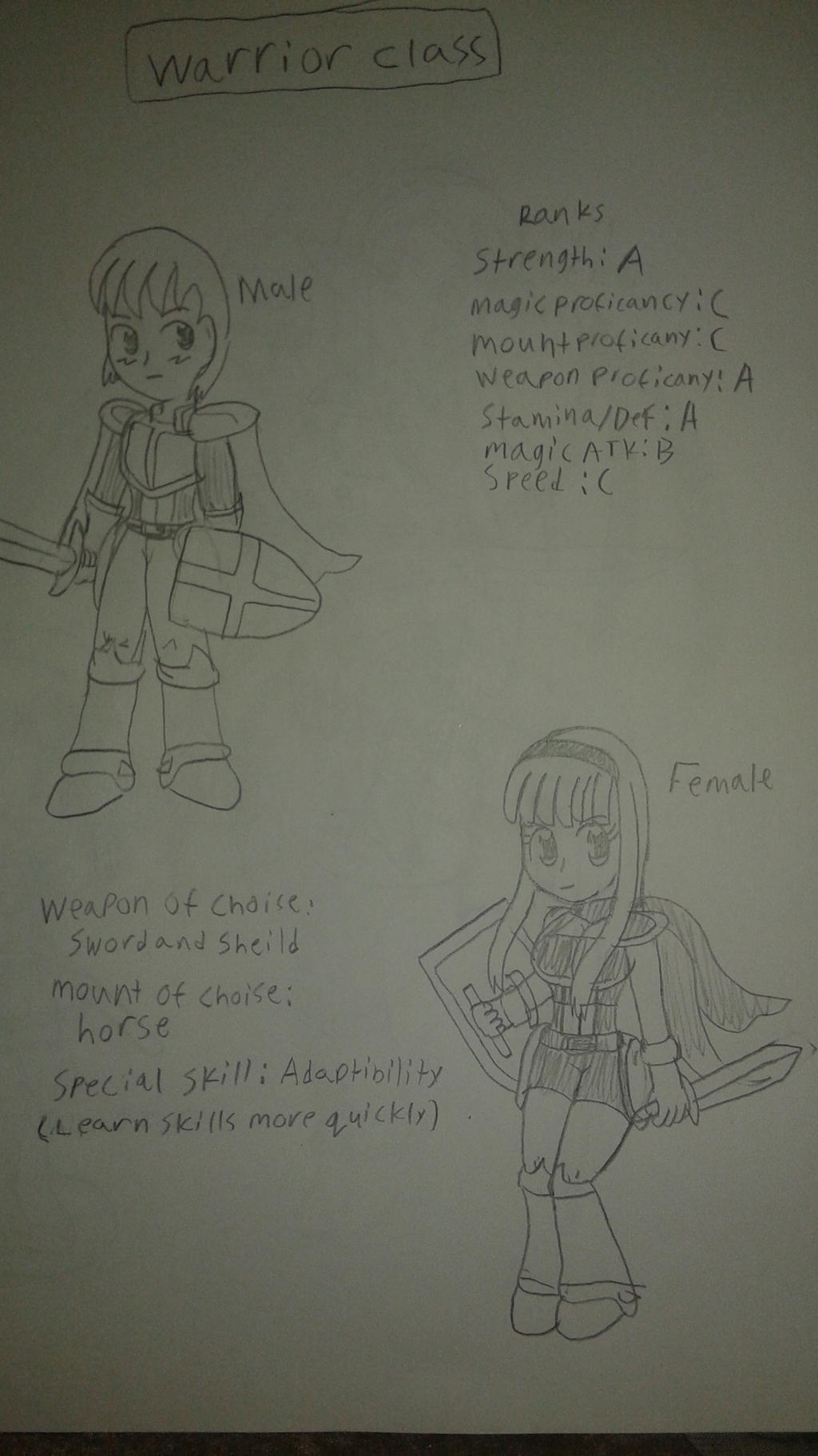 Warrior Class Color Warrior class by LordZerotheMighty on DeviantArt