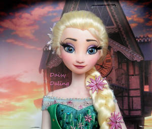 Disney's Frozen Fever Queen Elsa Ooak Doll Repaint by DaisyDaling