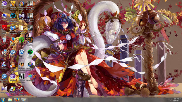 Touhou Fall Goddess Wallpaper
