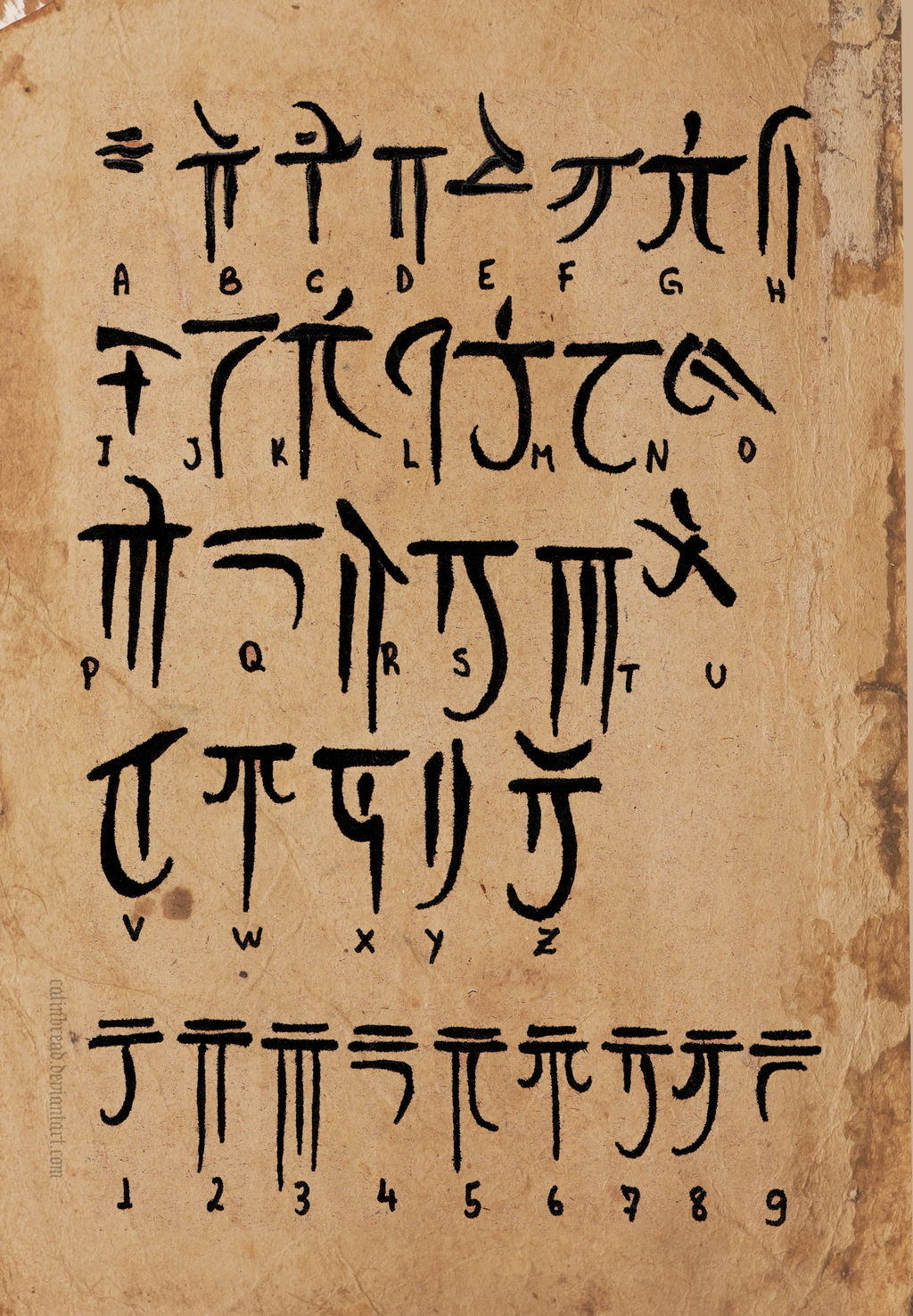 Draconic - Alphabet Iokharic