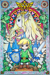 Link and Zelda - Legend of Zelda: The Wind Waker by Ayudym