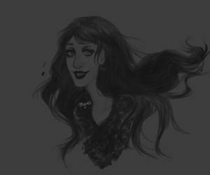 Lady sketch painting thing