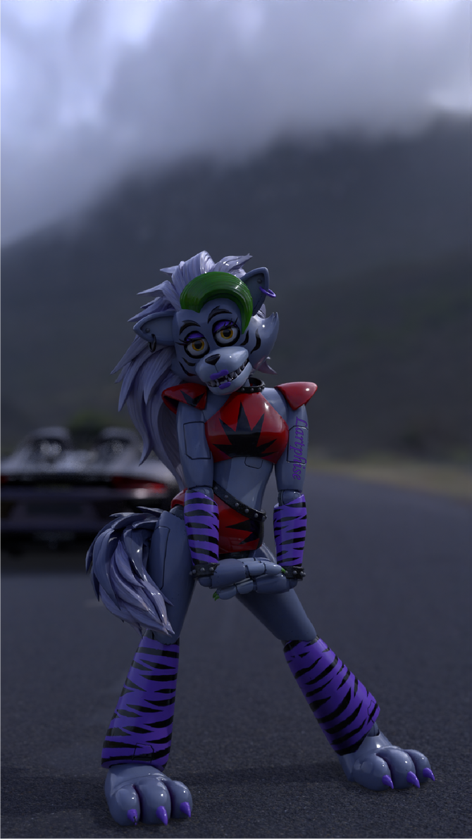Frozen Roxanne Wolves Roxanne Wolf posing in the mountains by Lartphise on DeviantArt