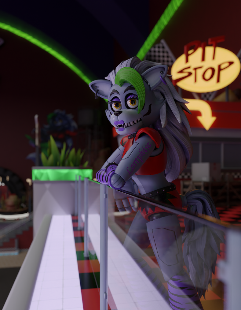 Roxanne Wolf at Roxy's Raceway by Lartphise on DeviantArt