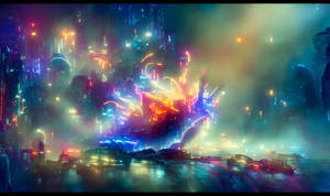 Sluggish Neon Cityscape