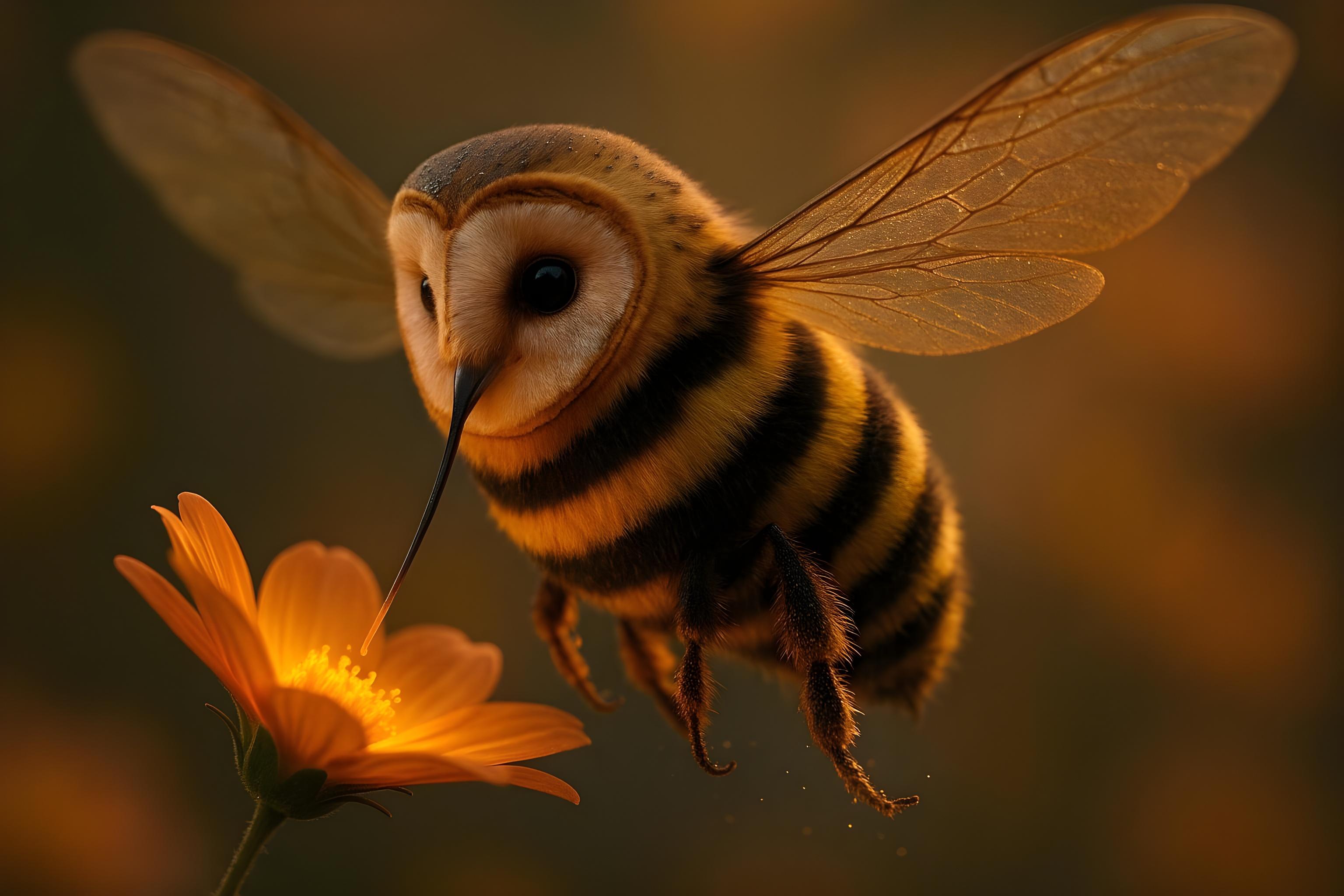Natures Glitter: The Bee's Embrace