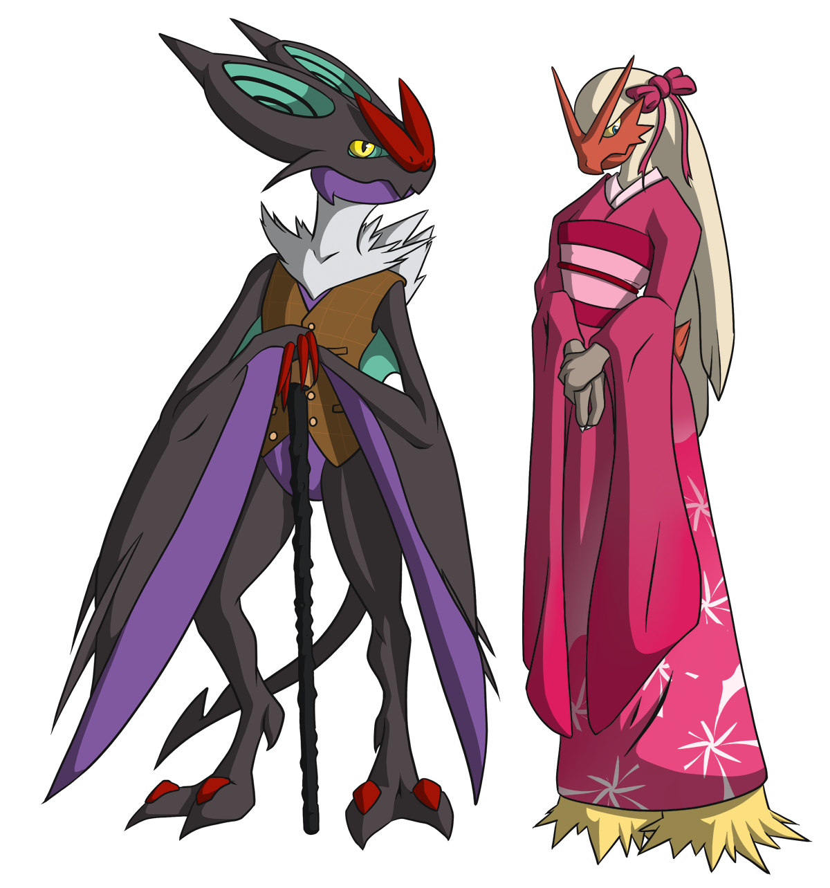 Commission: Blaziken/Noivern for Champloon