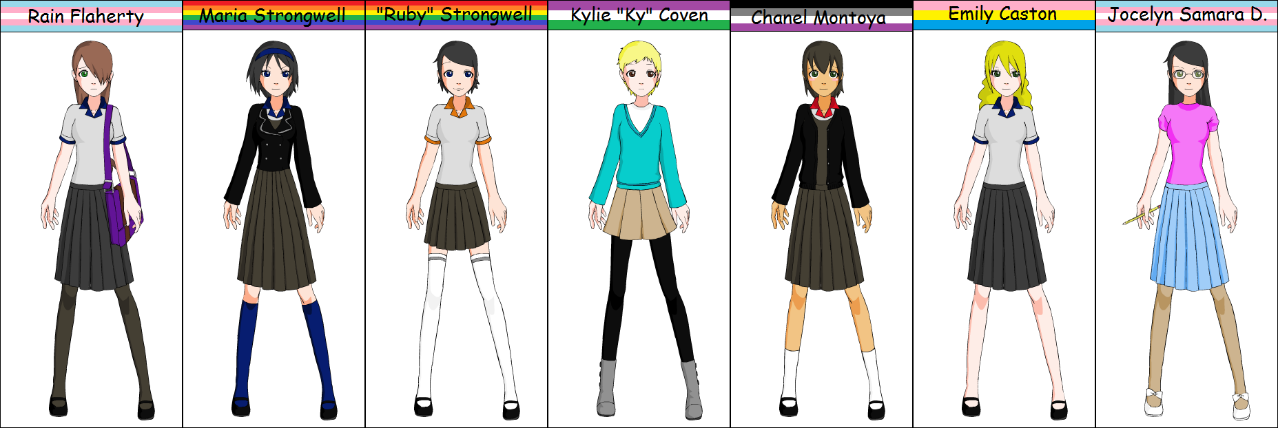 Rain Female Cast Schoolgirl Maker