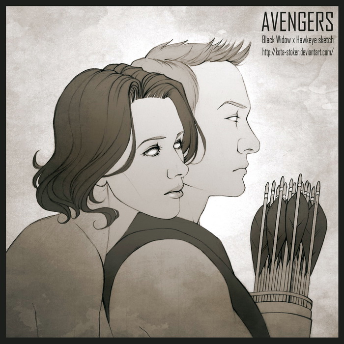 Black_Widow_x_Hawkeye____Sketch