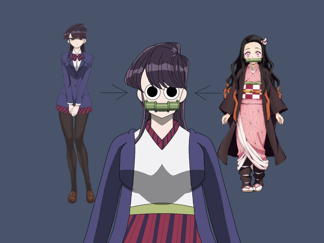 Komi as Nezuko by Monstercartoon on DeviantArt