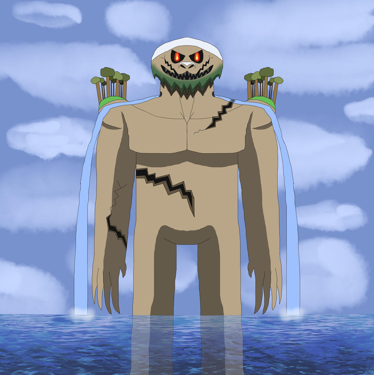 Monster Ripped In 2 Broken Mountain Monster 2 by Monstercartoon on DeviantArt