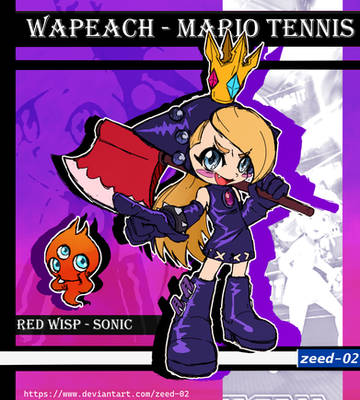 Wapeach Mario and Red Wisp Sonic 