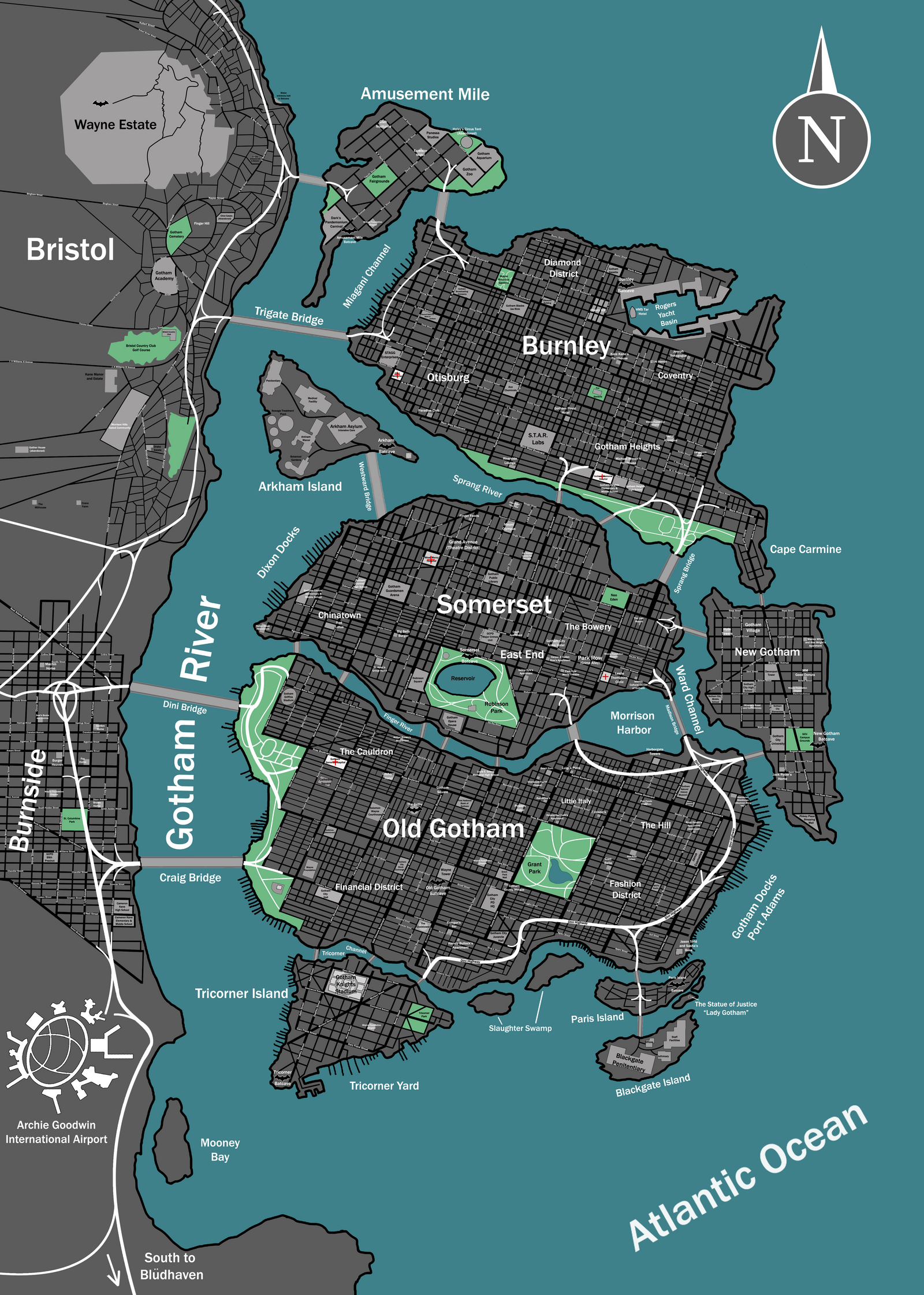 Earth-46: Gotham City Map