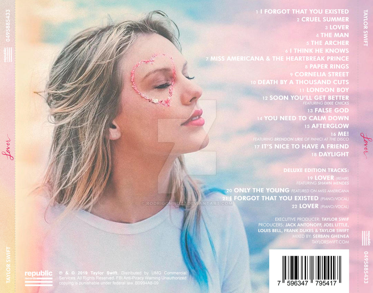 Taylor Swift - Lover (Deluxe) | Back Cover #2 by rodrigomndzz on DeviantArt