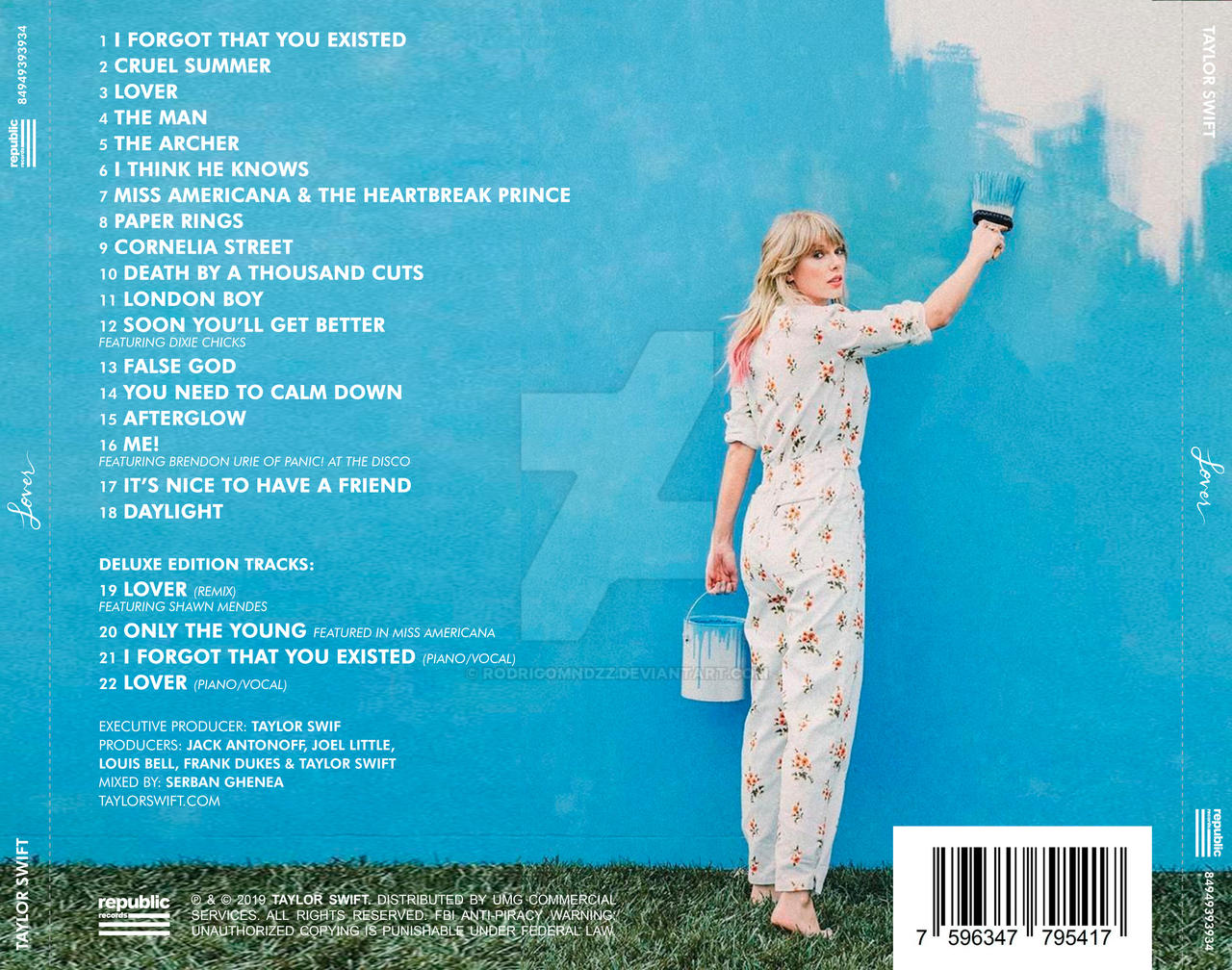Taylor Swift - Lover (Deluxe) | Back Cover #6 by rodrigomndzz on DeviantArt