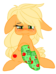 Rarity made AJ some socks