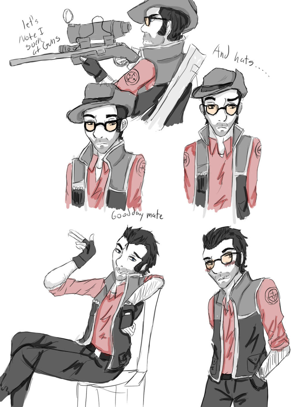 Tf2 Sniper Sketch by Ghost-Reanimated on DeviantArt Tf2 Sniper Sketch by Ghost-Reanimated on DeviantArt