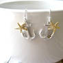 Nautical Anchor Starfish Earrings