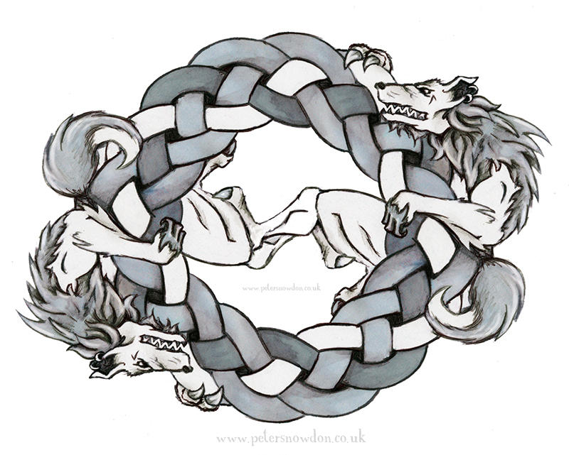 Knotted Wolves Wolf Knot SKETCH by petesnowdon on DeviantArt