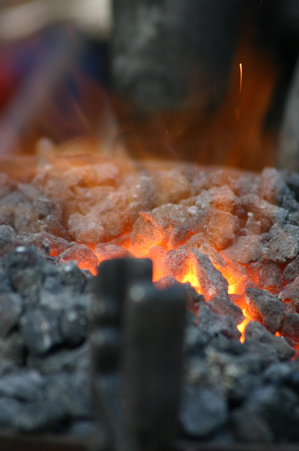 hot coals