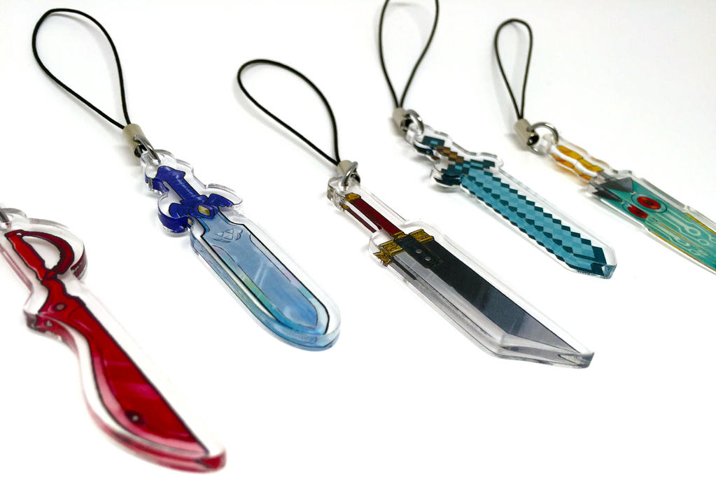 Video Game Sword Acrylic Charms