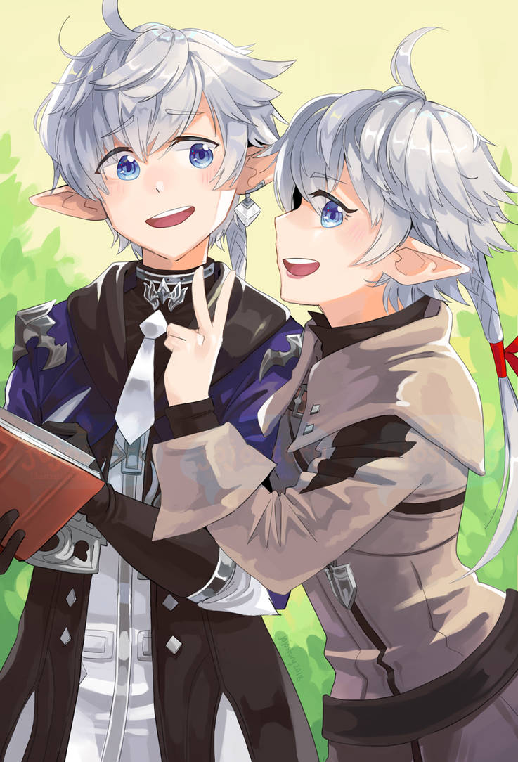 Alphinaud and Alisaie by jojostory