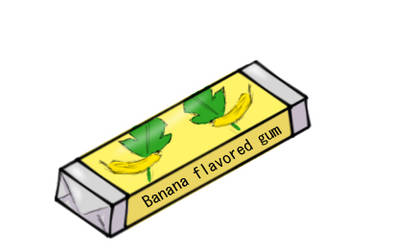 Banana flavored gum