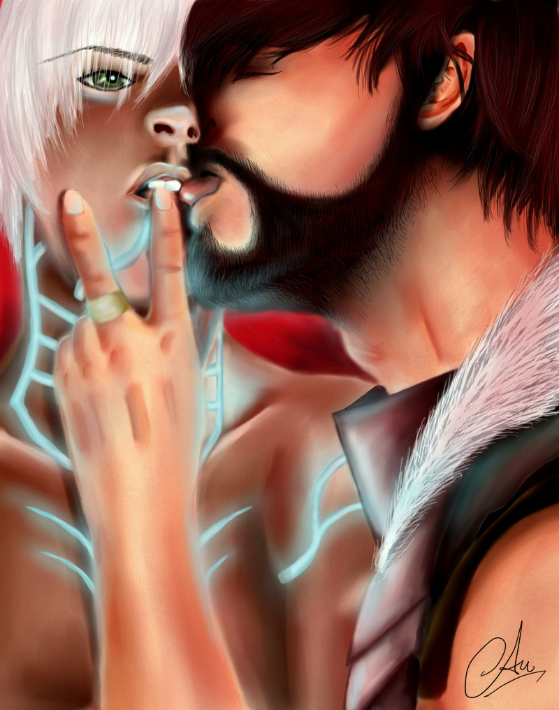 Fenris and Hawke from Dragon Age II