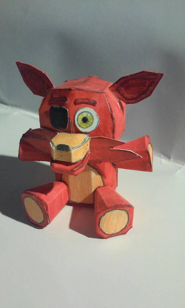 FNAF Papercraft- Foxy Plush (full handmade) by Paperlist on DeviantArt