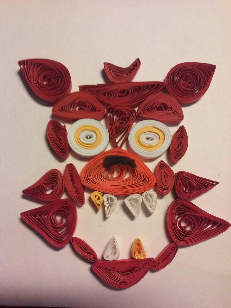 FNAF Papercraft- Foxy Plush (full handmade) by Paperlist on DeviantArt