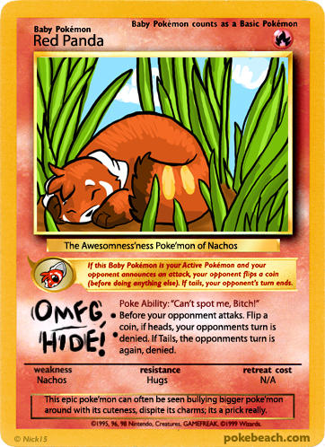 Red Panda Poke Mon Card By Meteor Panda On Deviantart