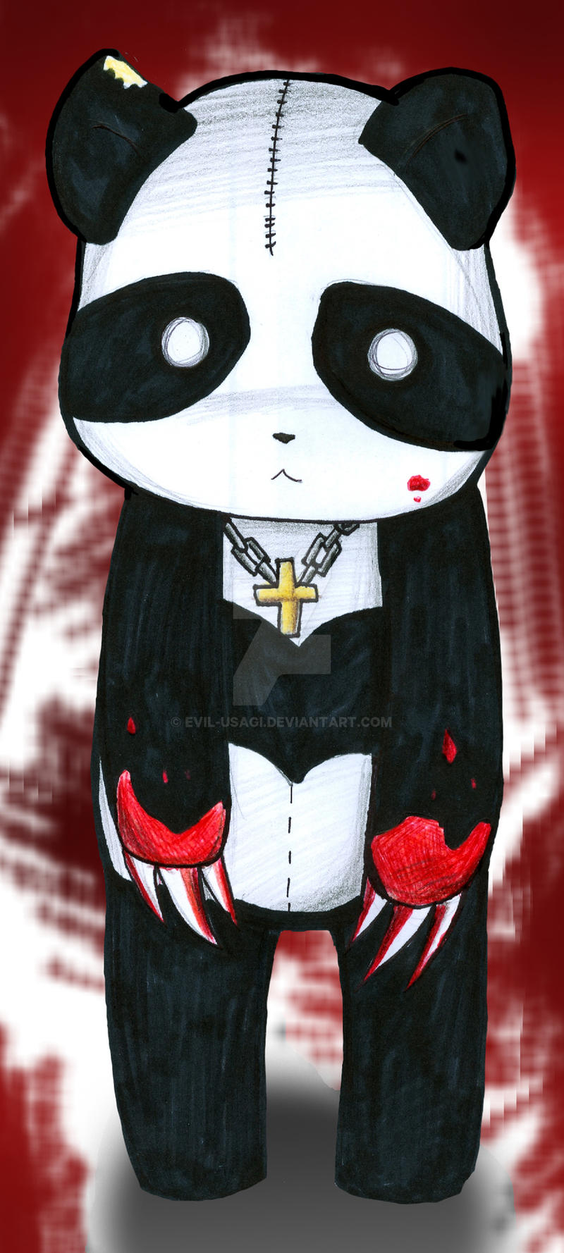 Undead Panda Bloody panda... by Evil-usagi on DeviantArt