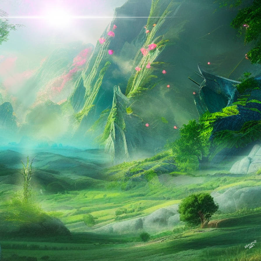 Green landscape by JoammiyonArt on DeviantArt