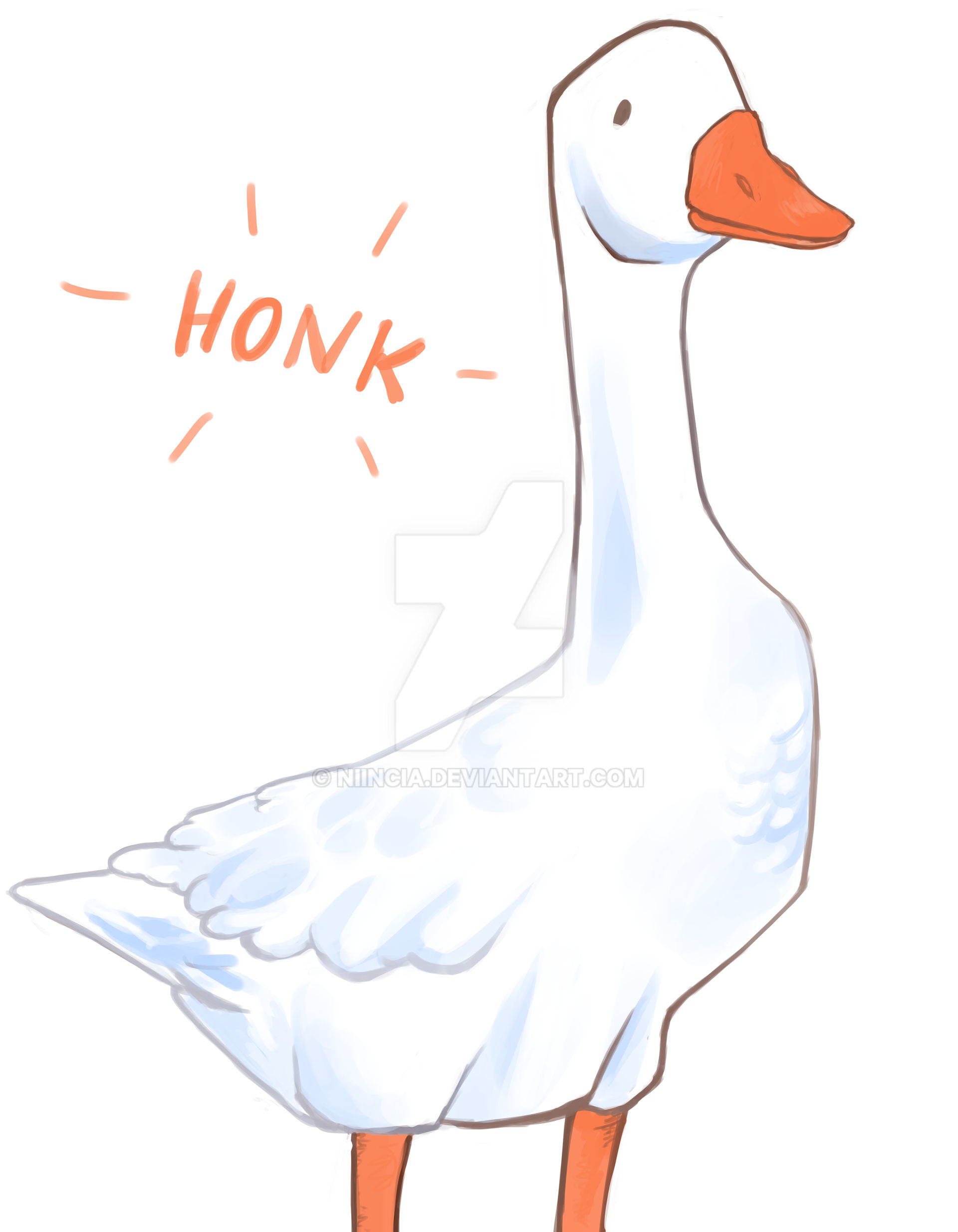 How to Draw a Goose - HelloArtsy